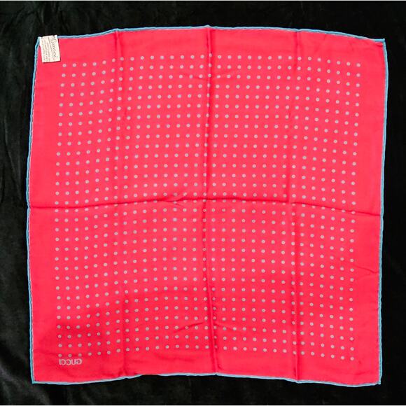 Gucci Silk Polka Dot Pocket Square /Handkerchief - Picture 6 of 6